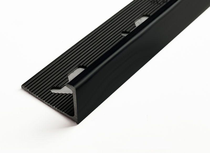 Aluminium L-Profil élvédő fekete eloxált 12,5 mm.