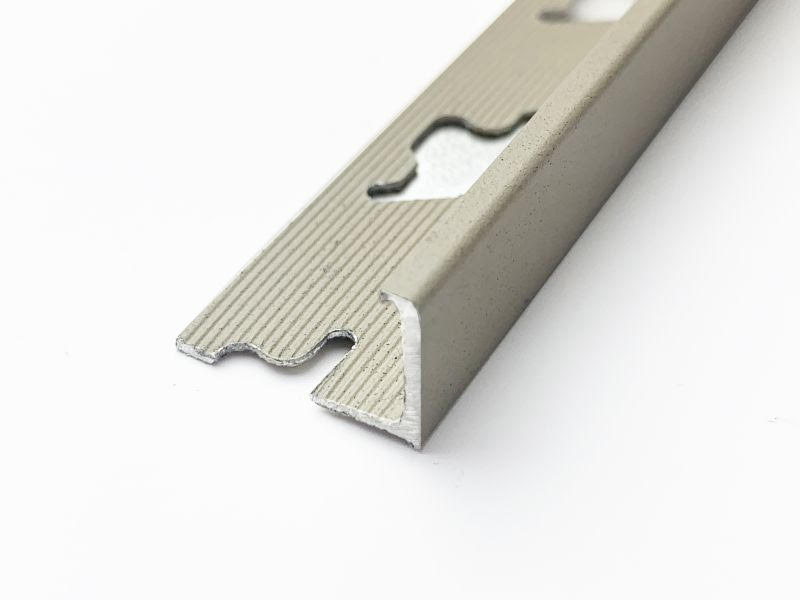 Aluminium L-Profil élvédő bézs kőhatású 10mm.