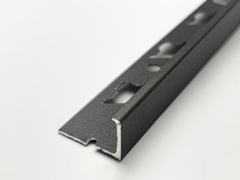Aluminium L-Profil élvédő antracit szürke kőhatású 10 mm.