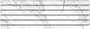 Valore Carrara Relieve Stripe Blanco Brillo 20x60 falicsempe