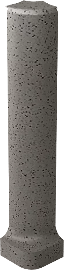 Paradyz Bazo Grys Lábazati Külső Sarok Elem Mat 3×10 (zewnętrzny sól-pieprz mat)