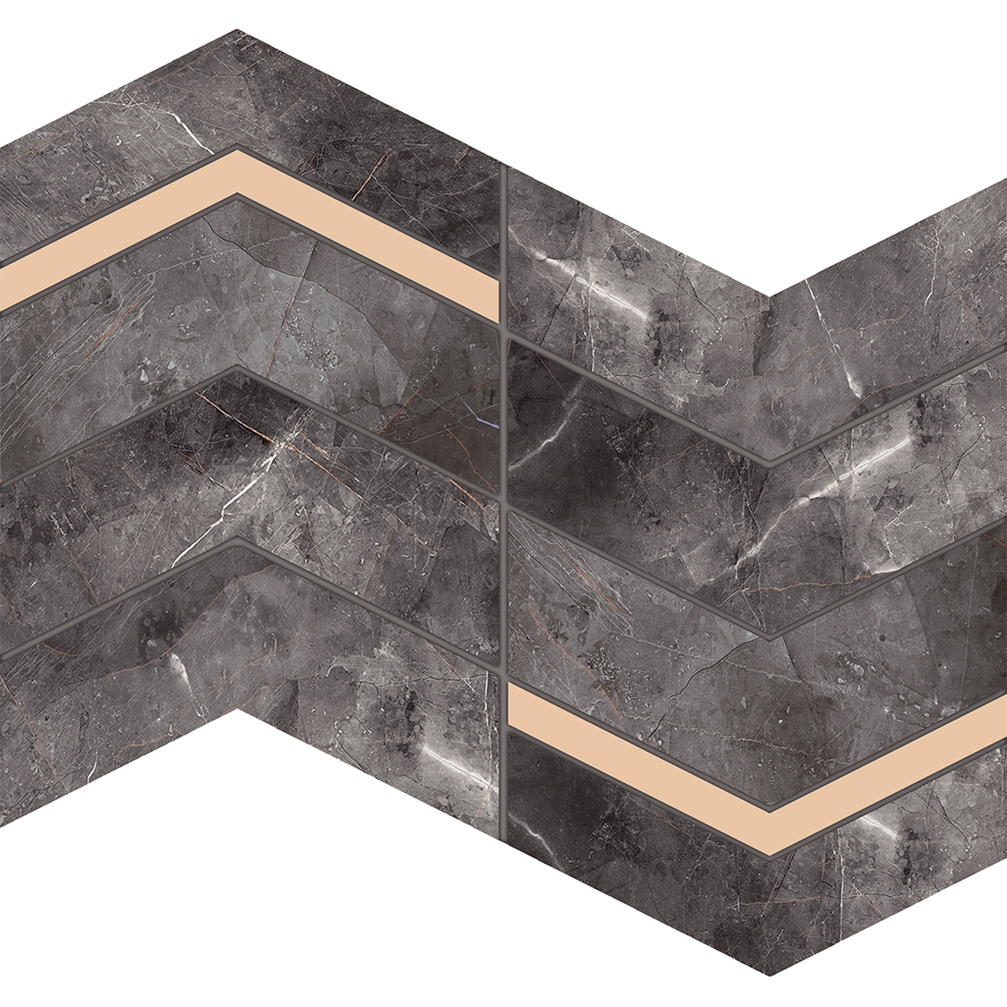 Tubadzin-Arte Balckwall Ms. Lap. 29,8x25 dekorelem