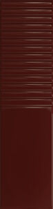 Tubadzin Groove Burgundy 2 Str. Gloss 7,8x29,8 falicsempe