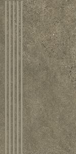 Paradyz Opotimal brown engraved stair tread lépcsőlap 29.8 x 59.8