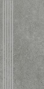 Paradyz Opotimal antracite engraved stair tread lépcsőlap 29.8 x 59.8