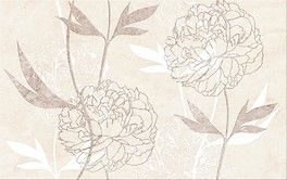 Cersanit Ferrata Beige Inserto Flower  25×40