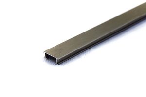 Salag Listello/bordűr profil lapos 25X8,5mm, eloxált alumínium szálcsiszolt inox 2,50 m/szál