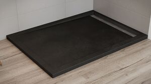 Wasserburg PETRA Öntött műmárvány zuhanytálca folyókával 120 x 90