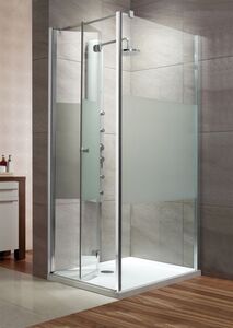 Radaway Eos KDJ-B 90 B×90 szögletes aszimmetrikus zuhanykabin átlátszó üveges