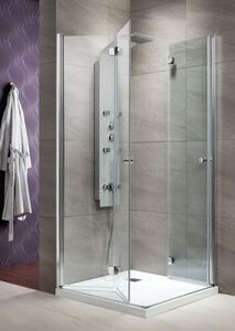 Radaway Eos KDD-B 80x90 szögletes aszimmetrikus zuhanykabin átlátszó üveges