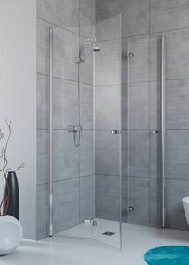 Radaway Fuenta New KDD-B 80 J szögletes aszimmetrikus zuhanykabin átlátszó üveges