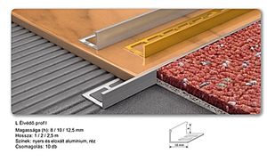 Salag Élvédő Alu L profil 10mm / 250cm Natur