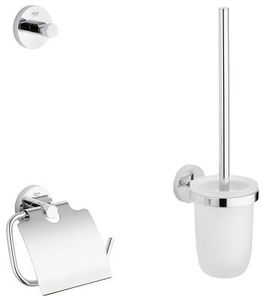 Grohe Essentials wc szett 3 in 1, akasztó, WC papír tartó, toilet kefe készlet 40407001