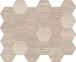 Marca Corona Motif Extra Mte. Tr. Beige Hexagone Tessere dekorcsempe 25x32.5