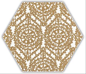 Paradyz Shiny Lines Gold Hexagon Inserto A dekorcsempe 19,8x17,1