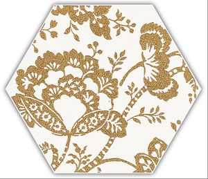 Paradyz Shiny Lines Gold Hexagon Inserto C dekorcsempe 19,8x17,1