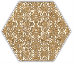Paradyz Shiny Lines Gold Hexagon Inserto E dekorcsempe 19,8x17,1