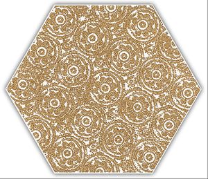 Paradyz Shiny Lines Gold Hexagon Inserto F dekorcsempe 19,8x17,1