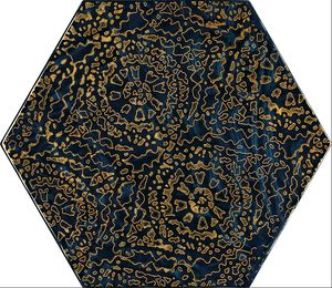 Paradyz Urban Colours Blue Glass Inserto Hexagon A dekorcsempe 19,8x17,1
