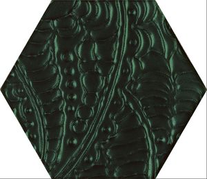 Paradyz Urban Colours Green Glass Inserto Hexagon dekorcsempe 19,8x17,1