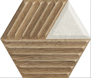 Paradyz Woodskin Mix Hexagon Structure C falicsempe 19.8x17.1