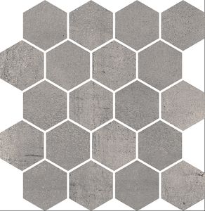 Paradyz Space Grafit Cut Mosaic Hexagon Polished dekorcsempe 25,8 x 28