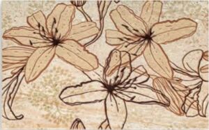 Valore Travertino Flower inserto 25x40 falicsempe