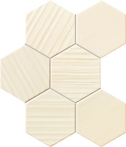 Tubadzin Horizon hex ivory mozaik dekorcsempe 28,9x22,1