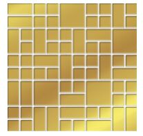 Valore Carrara Sky Gold glass mozaik 25x25 dekor