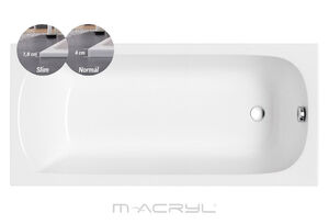 M-Acryl Mira Slim egyenes akril kád 170x75